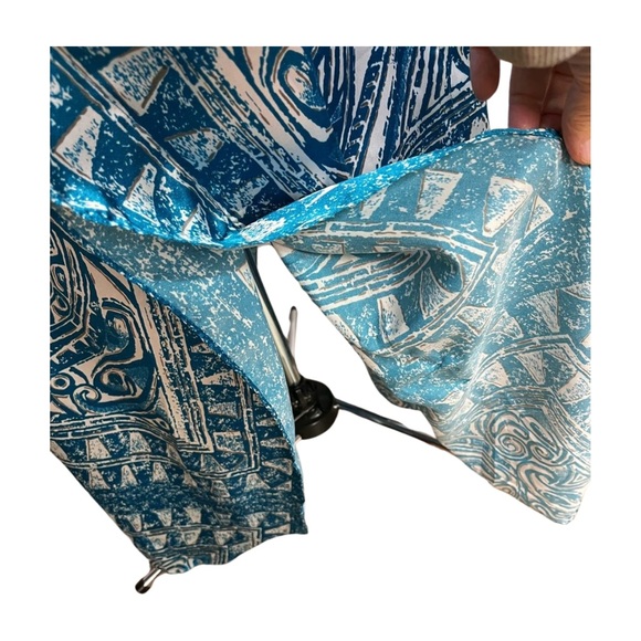 Vintage Blue Nylon Winlar Caftan, Mumu, Dress, One Size Tribal - Picture 8 of 8